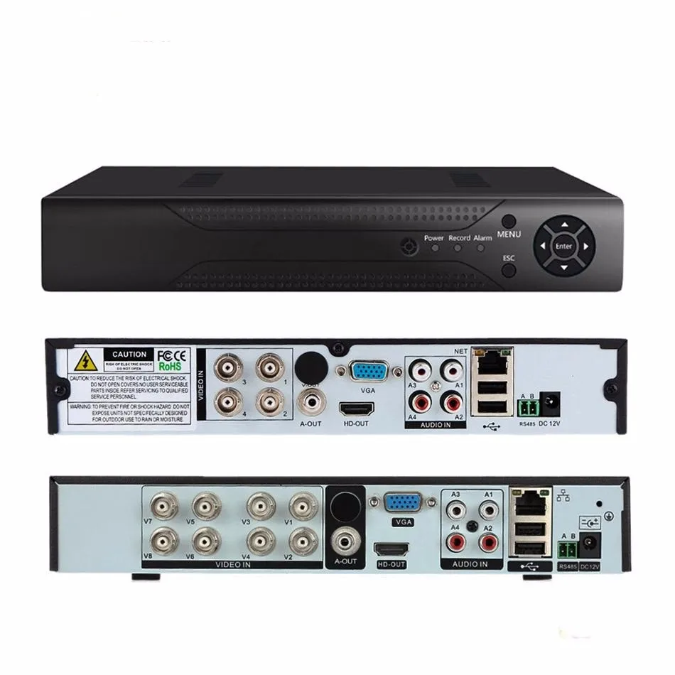 4 канальный AHD DVR + компл./лот наружная комнатная камера видеонаблюдения