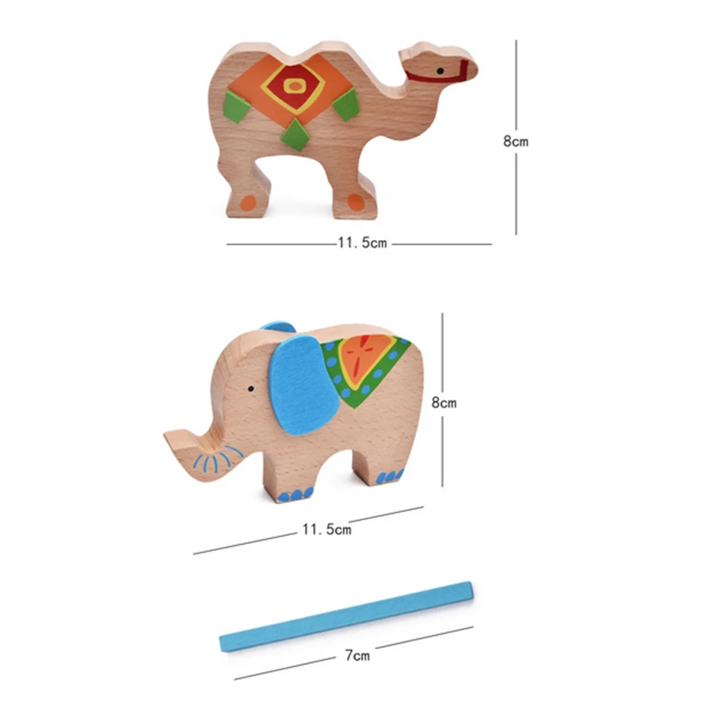 

Elephant/Camel Balance Wood Toy for Children Wooden Blocks Toys Game For Children Fun toys Gift Wood Balance Game