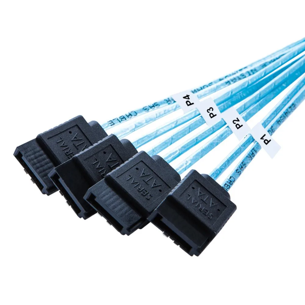 Кабель Mini SAS внутренний кабель HD (стандартный хост) на 4 SATA (целевой) кабеля