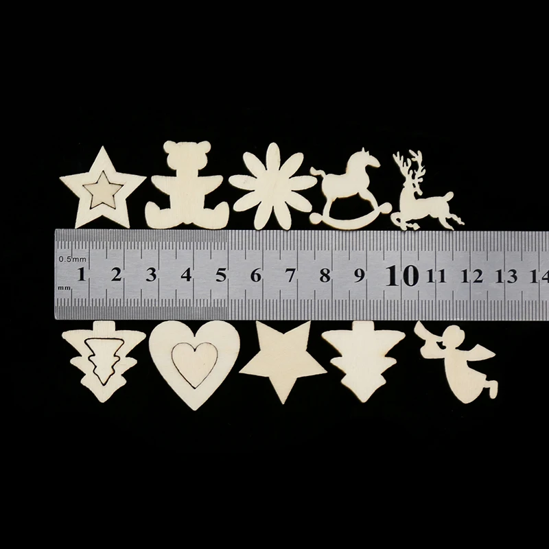 A Variety Of Styles Wooden Slices For Home Photo Ornament Wood DIY Accessories Embellishment for Art Handmade Crafts About 50pcs |
