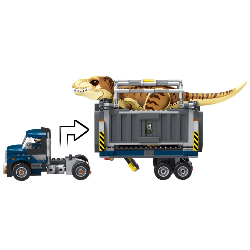 Парк Юрского периода T. Rex транспорта строительные блоки комплект Наборы кубиков