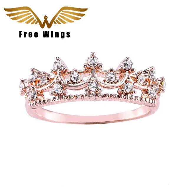 Женские кольца с золотыми коронами Free W ings брендовые ювелирные изделия