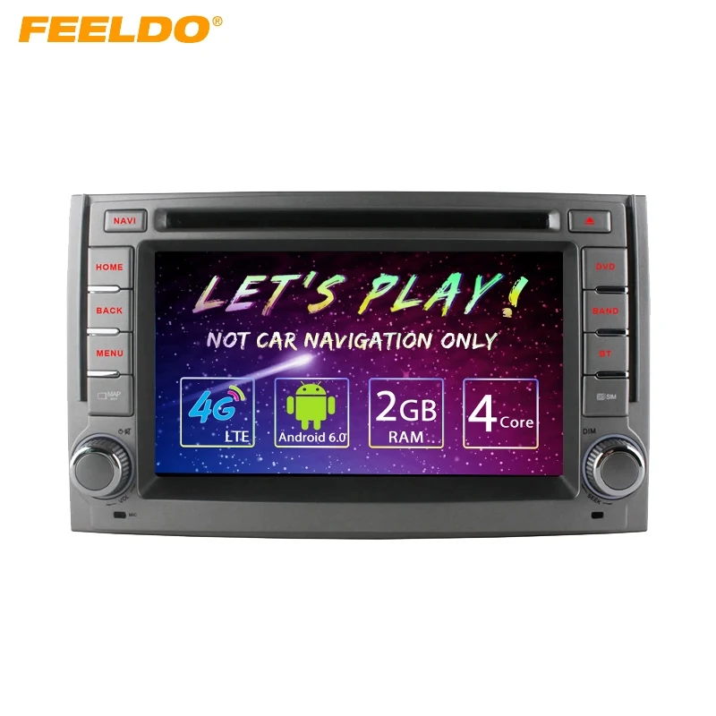 FEELDO 6 2 &quotAndroid 0 (64 бит) DDR3 2G/16G/4G LTE четырехъядерный автомобильный DVD GPS радио
