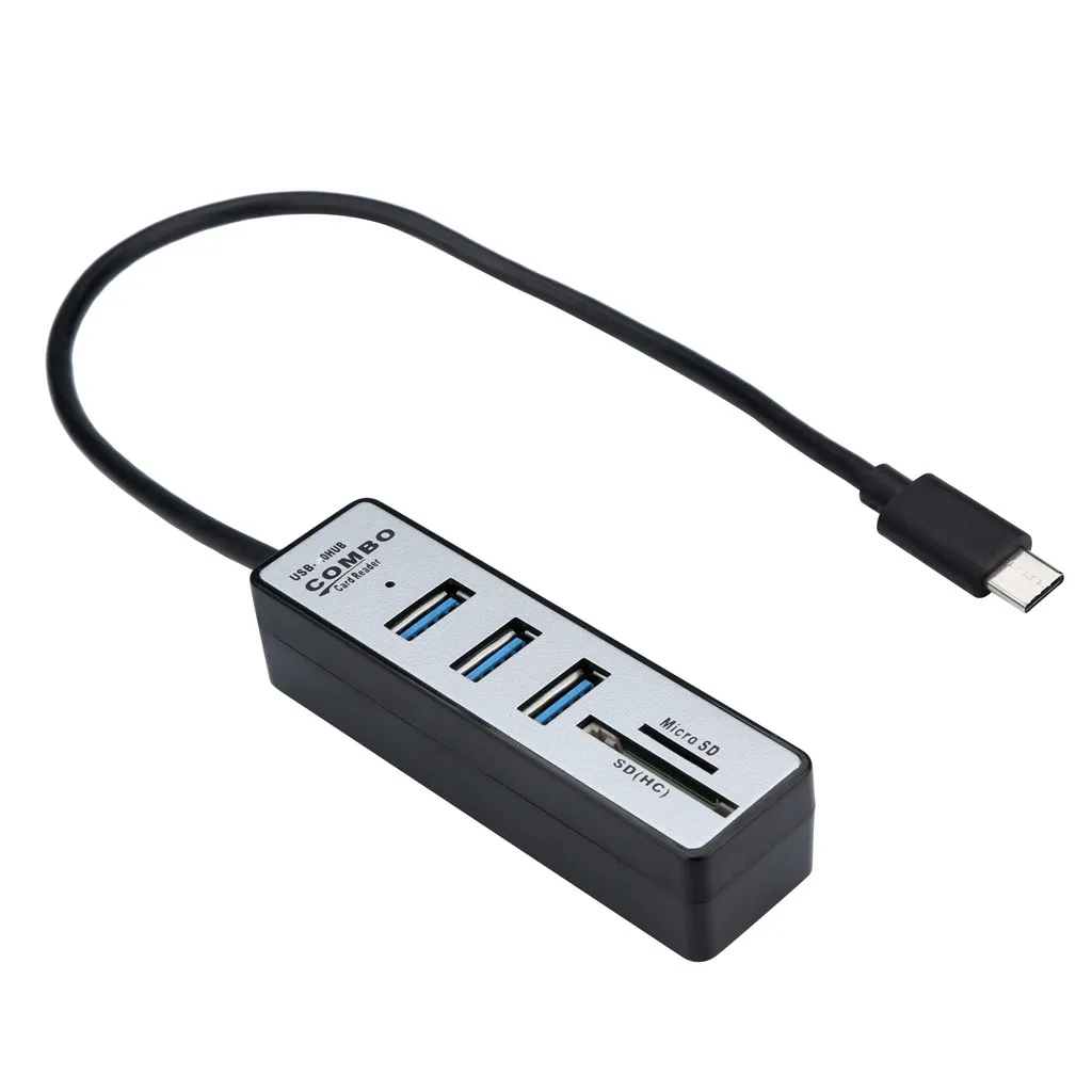 Высокоскоростной 2 в 1 тип-c/USB 3,0 OTG USB 2,0 концентратор разветвитель комбо 3 порта SD/TF кардридер для Apple Macbook Air ноутбук ПК