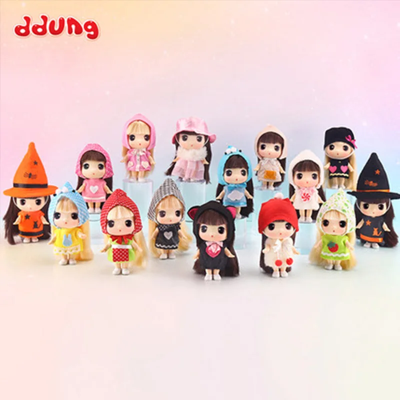 Кукла Ddung 9 см, настоящая корейская кукла принцессы для девочек, куклы BJD Mini, подарок на день рождения, подвески, коллекция, украшение