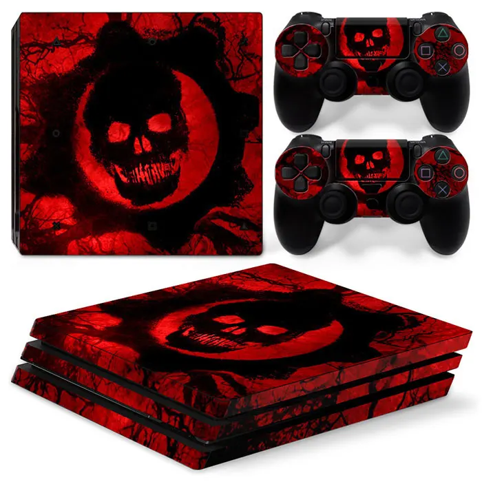 Супер новая версия Череп Дизайн Наклейка Обложка кожа Наклейка для Playstation 4 pro для PS4 Pro консоль контроллер - Цвет: TN-P4Pro-0144