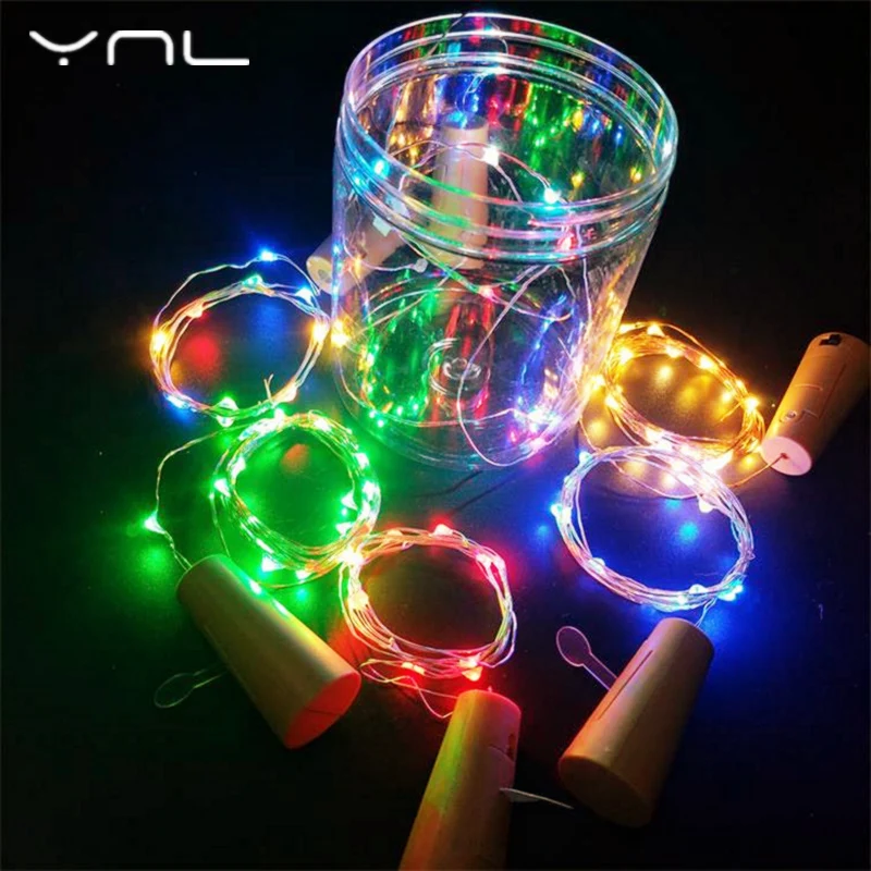 СВЕТОДИОДНАЯ Гирлянда RGB из медной проволоки 2 м пробка в форме пробки для бутылки