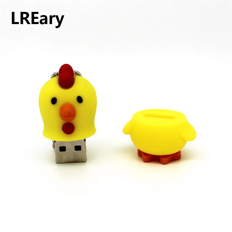 Мультфильм Прекрасный белый/желтый курица usb флэш накопитель карта памяти Флешка