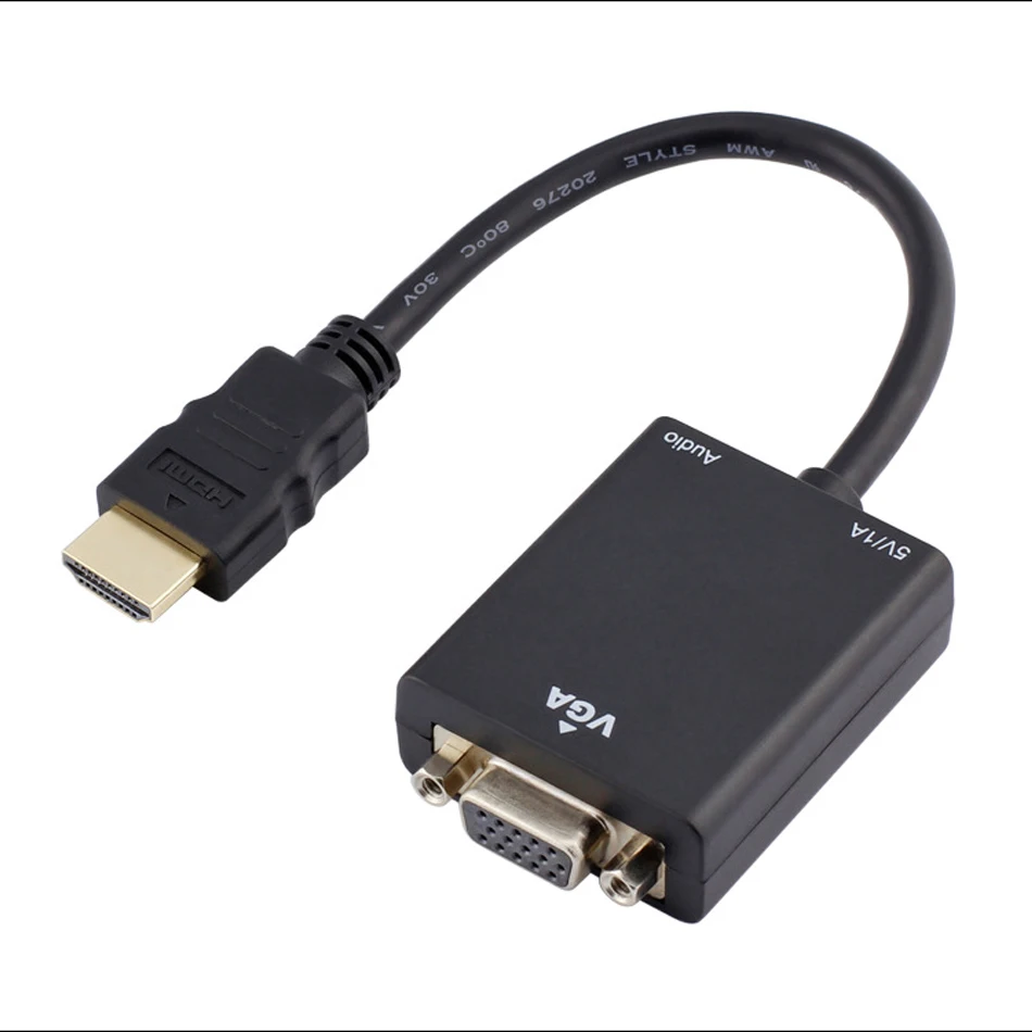 3 в 1 HDMI к VGA кабель конвертер адаптер с аудио + мини/микро разъем для компьютера ПК
