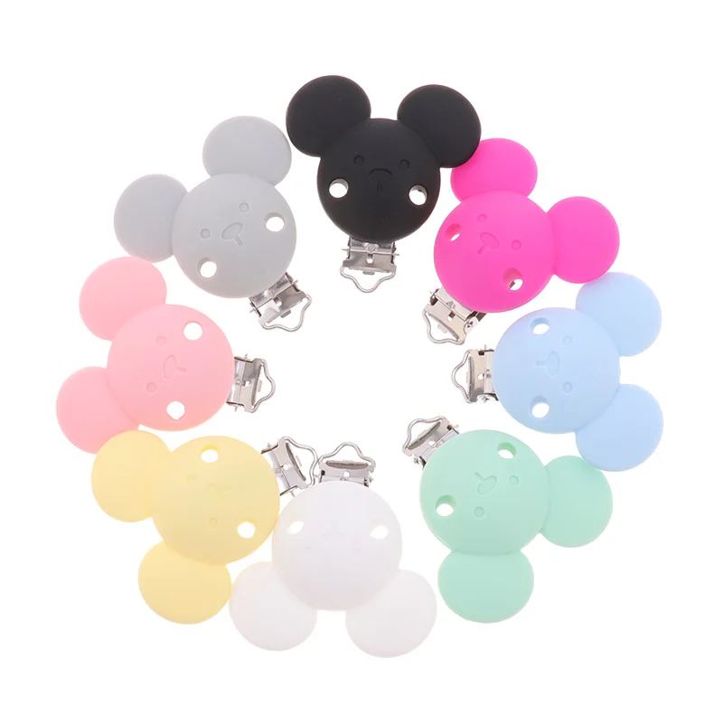 10 шт. круглая силиконовая детская пустышка на цепочке с прищепкой зажимы для BPA