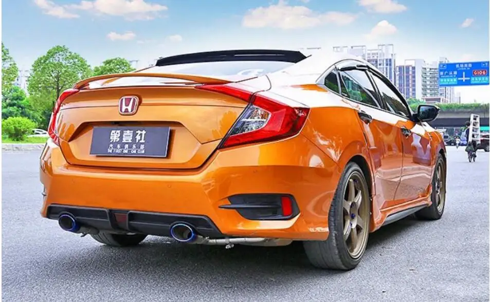 ABS Paint Car Rear Wing Trunk Lip Spoiler Fit For Honda Civic 2016 2017 2018 2019 BY EMS | Автомобили и мотоциклы