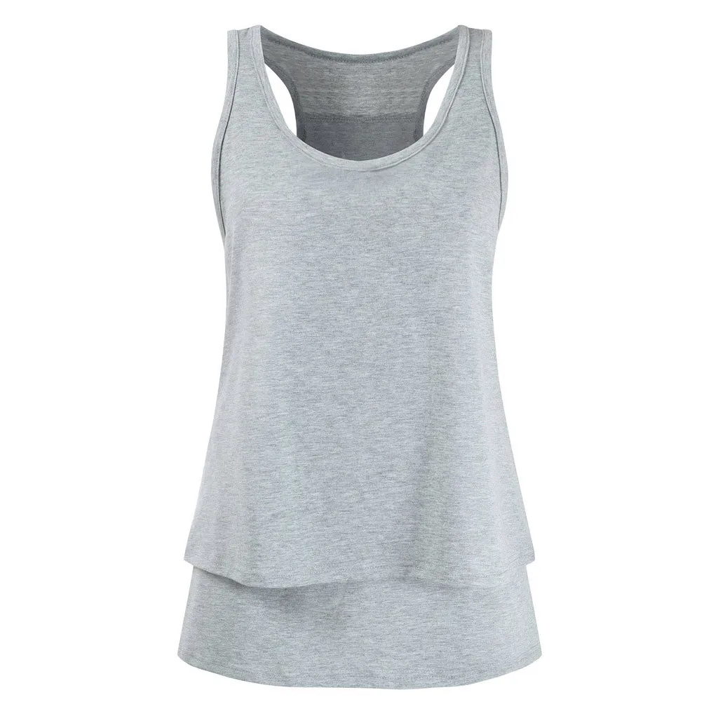 Женская блузка для беременных с запахом Двухслойная футболка без рукавов | Мать и