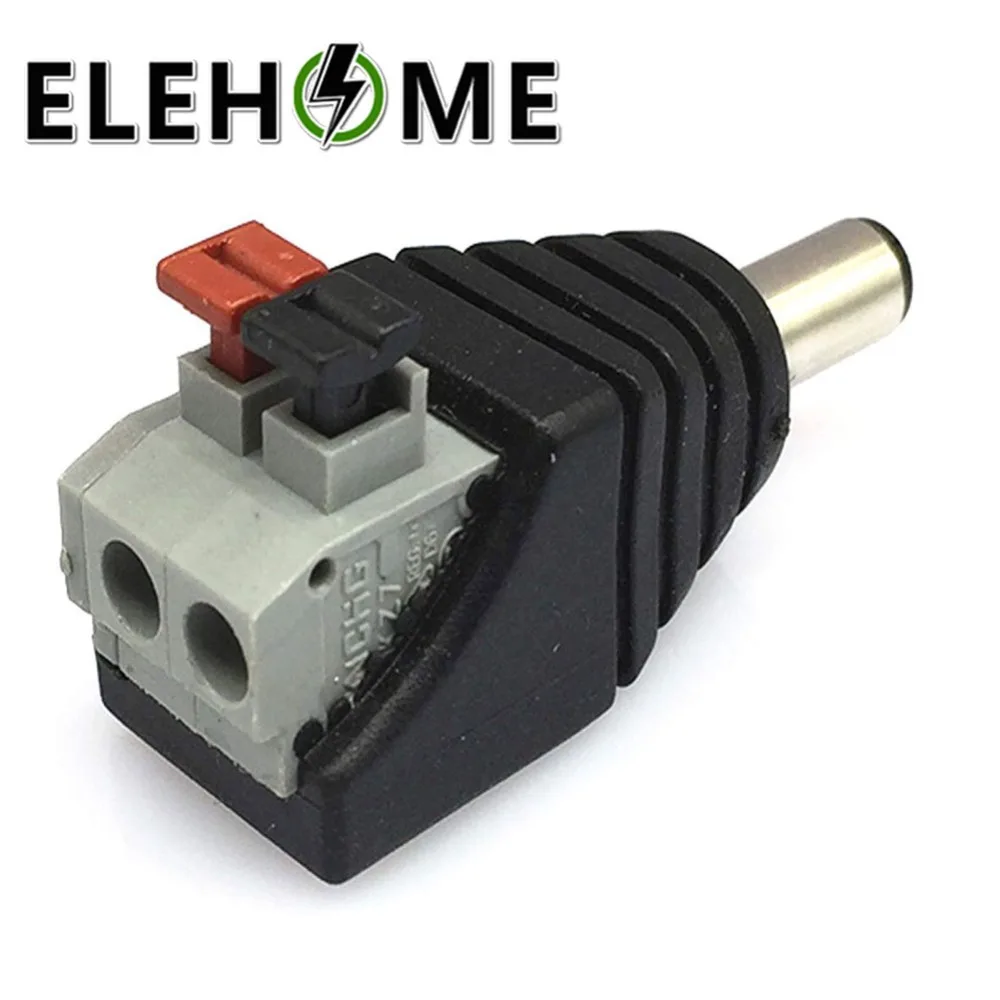 DC Male&ampDC Female 2.1*5.5mm LED Connector Power Jack Adapter Plug 3528/5050/5730 Single Color Led Strip XF30 | Обустройство дома