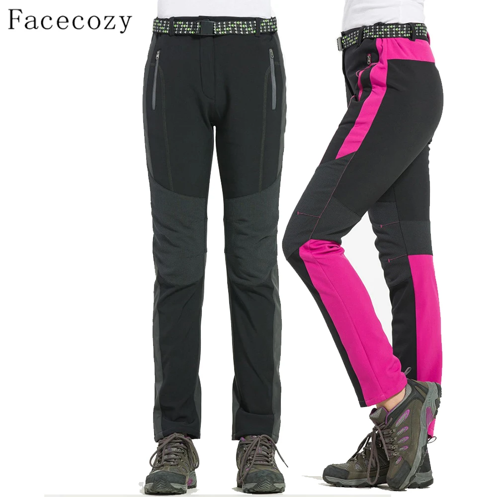 Брюки для пеших прогулок Facecozy зимние штаны из материала софтшелл мужчин и женщин