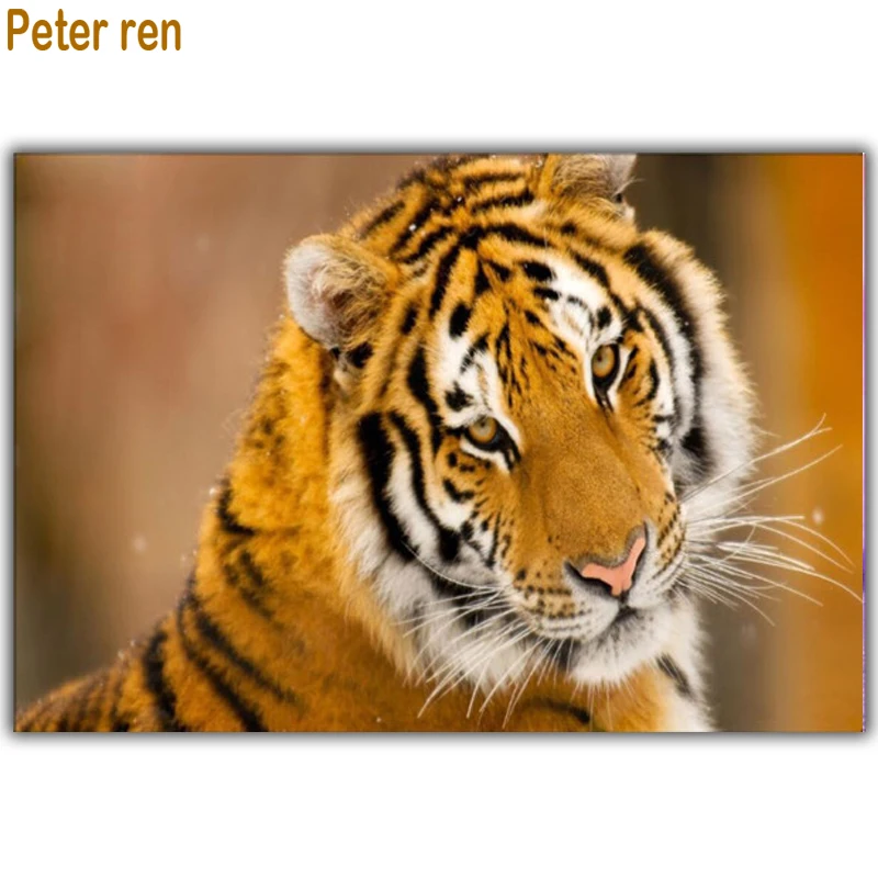 Картина из страз Питер Рен алмазная 5d мозаика с изображением животного круглая