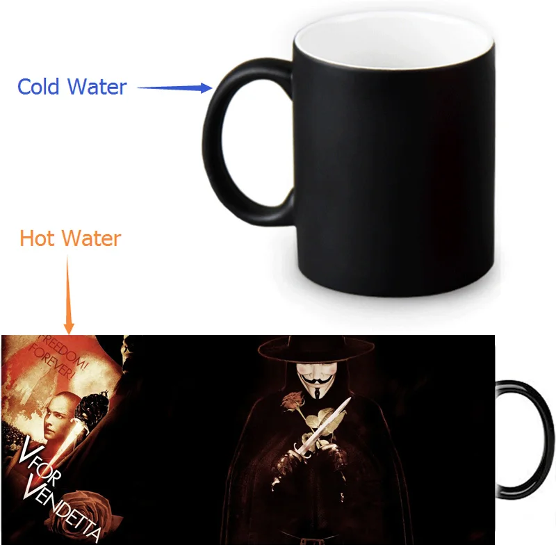 Термочувствительная керамическая кофейная кружка меняющая цвет 12 унций в | Дом и