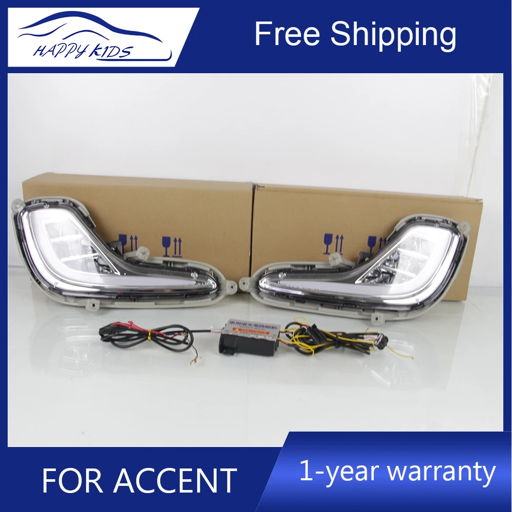 Автомобильный Стайлинг светодиодные дневные ходовые огни для Hyundia Accent Hyundai Solaris