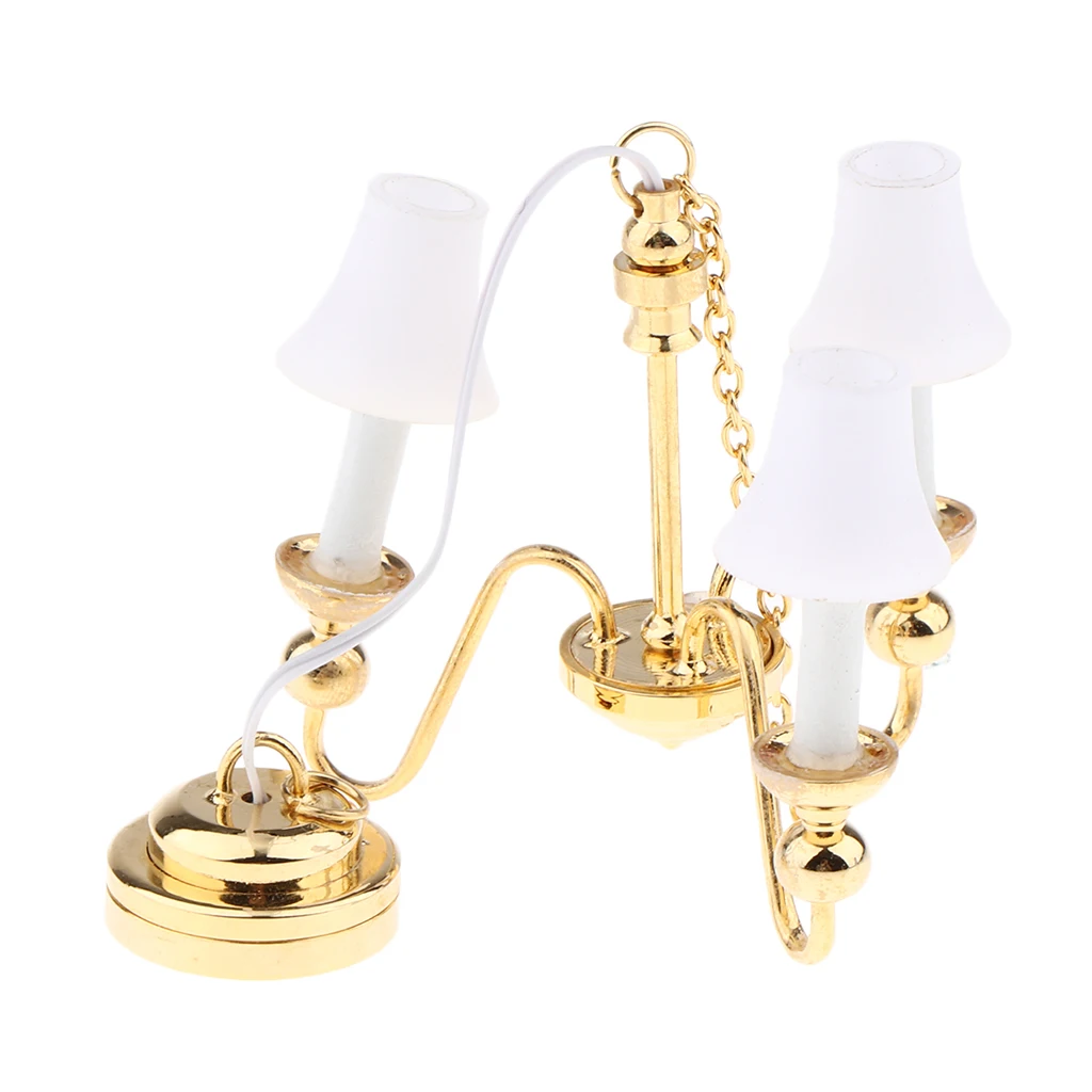 Кукольный домик мебель 1/12 весы потолочный светильник светодиодный для спальни