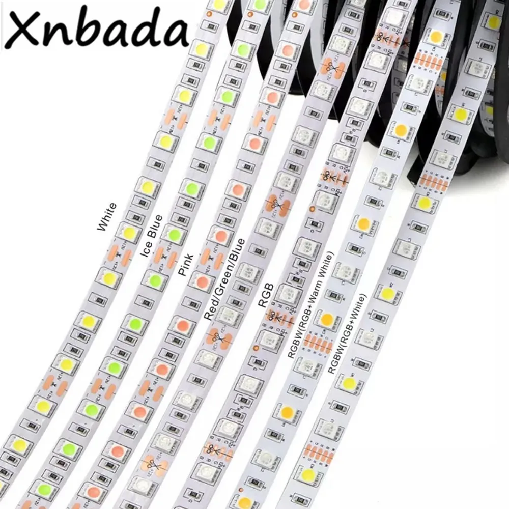 1 м/2 м/3 м/4 м/5 м 5050 RGB/RGBW/RGBWW светодиодные полосы света DC12V освещение