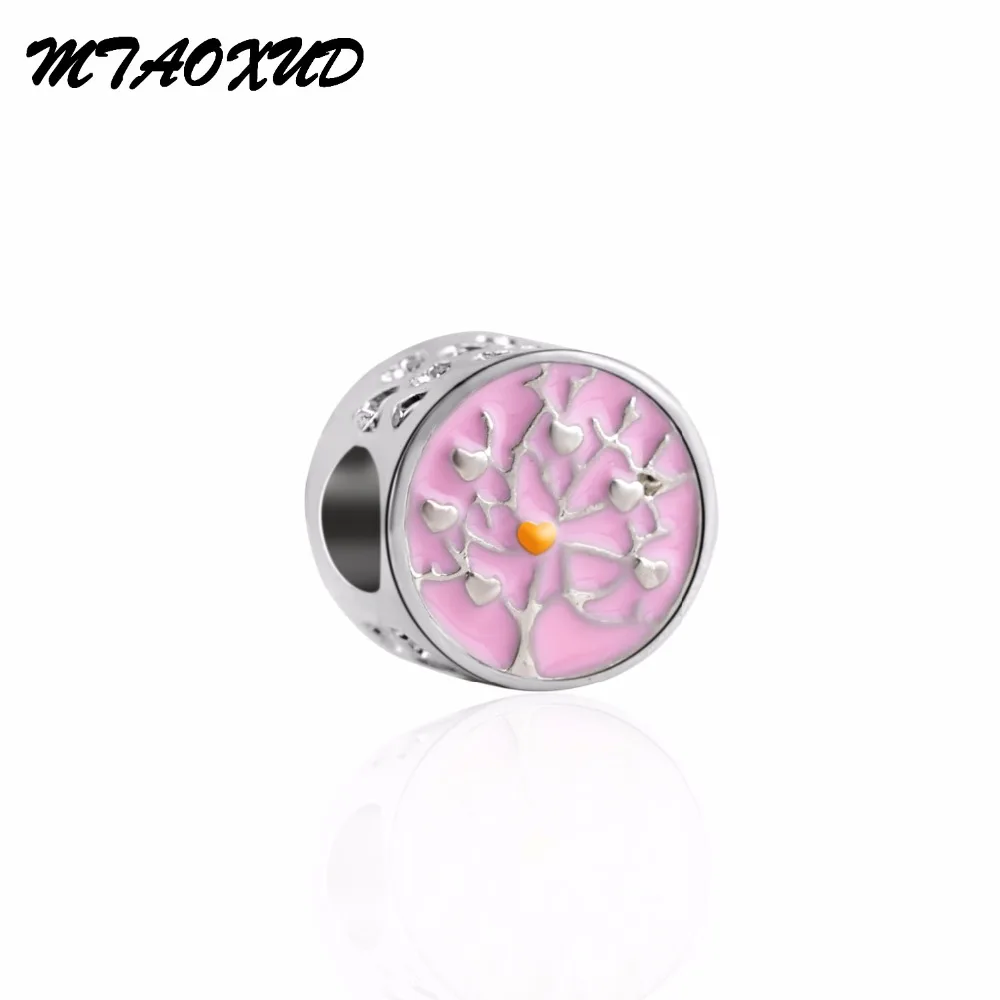 2020 новые посеребренные бусины в виде дерева сердец подходят для оригинального