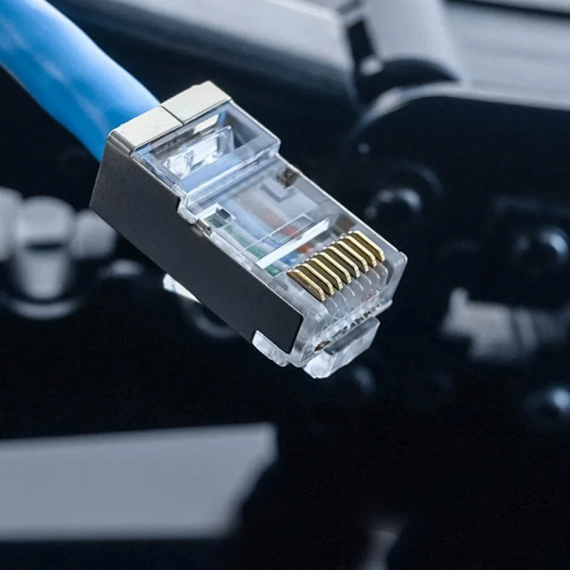 50pcs 1.03mm Hole Diameter RJ45 shielded connector cat5e Cat6 network rj45 Connector Plugs | Компьютеры и офис