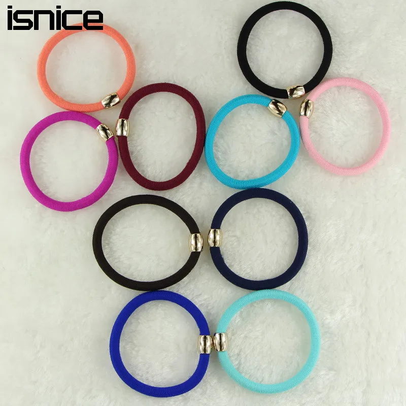 Isnice 10 шт./лот, яркие резинки для волос, женские красивые аксессуары для волос, популярные заколки, цветные украшения для волос