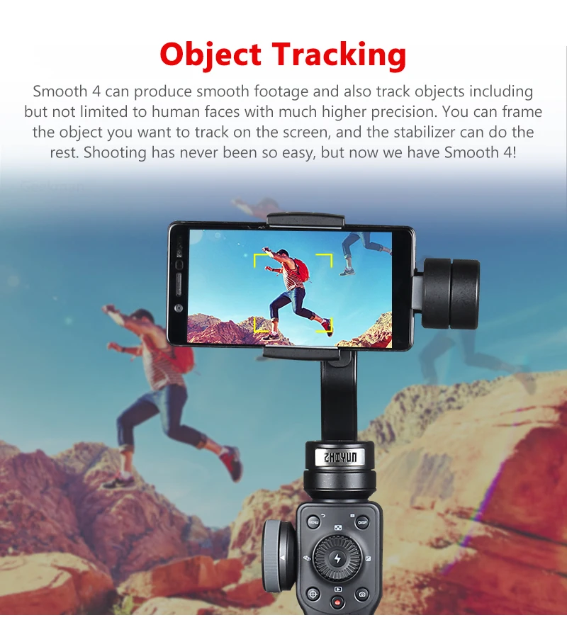 Zhiyun Smooth 4 Карманный 3-осевой бесщеточный шарнирный стабилизатор для камеры для iPhone samsung S8 gopro56 PK DJI Osmo 2 Smooth Q eyemind s5