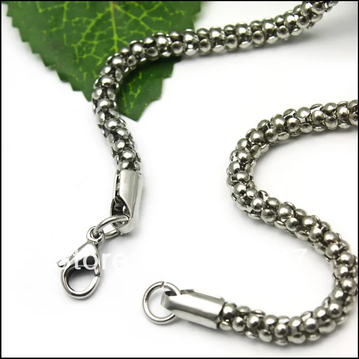 Модная цепочка для попкорна браслет из нержавеющей стали 3 2 мм * 19 6 ''для женщин