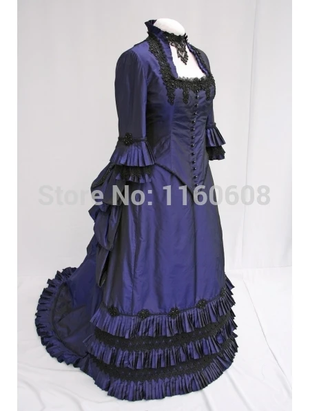 Синее бальное платье в стиле хип хоп хоп|victorian bustle dress|bustle dressvictorian dress |