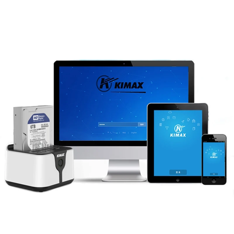 HDD WiFi Docking Station 1 bay Max 8TB Hard Disk Wireless Control App For Android Ios Support 2.5'' 3.5 SATA Hard Disk USB3.0