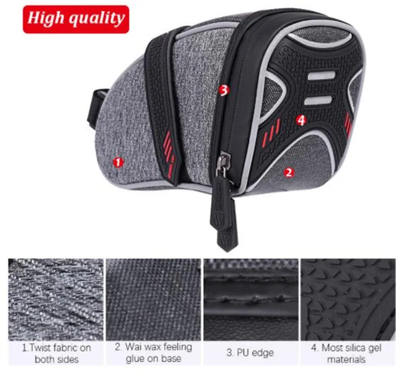 Велосипедная велосипедная сумка с защитой от дождя светоотражающая седельная