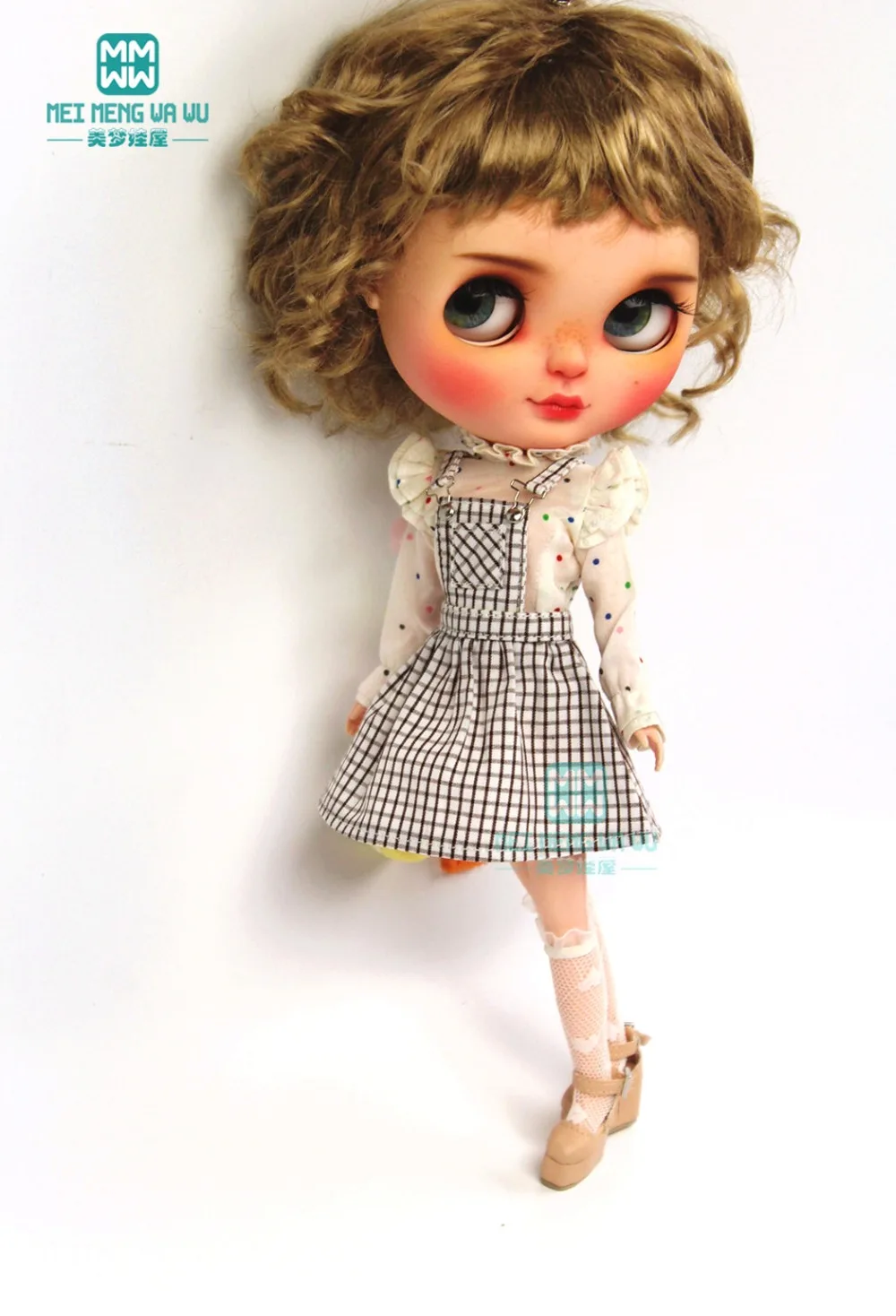 1 шт. Blyth Одежда модное кофейное платье на бретелях, футболка для Blyth Azone 1/6 аксессуары для кукол