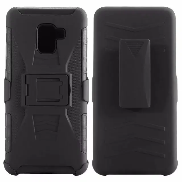 Ударопрочный жесткий чехол с подставкой и зажимом для Samsung Galaxy A8 2018/A8 PLUS 2018|case with