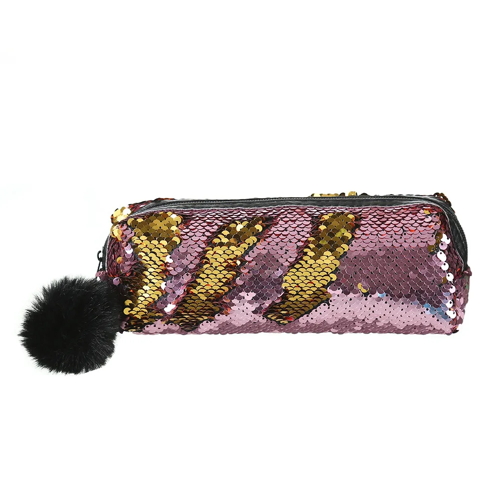 Чехол для карандашей с блестками Estuche Escolar Kalemlik Trousse Scolaire Stylo Sequin коробка для карандашей Utiles Escolares милый чехол для ручек Astuccio - Цвет: Фиолетовый