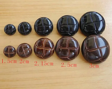 Винтажная купольная нашивка для пальто из искусственной кожи темно-коричневая