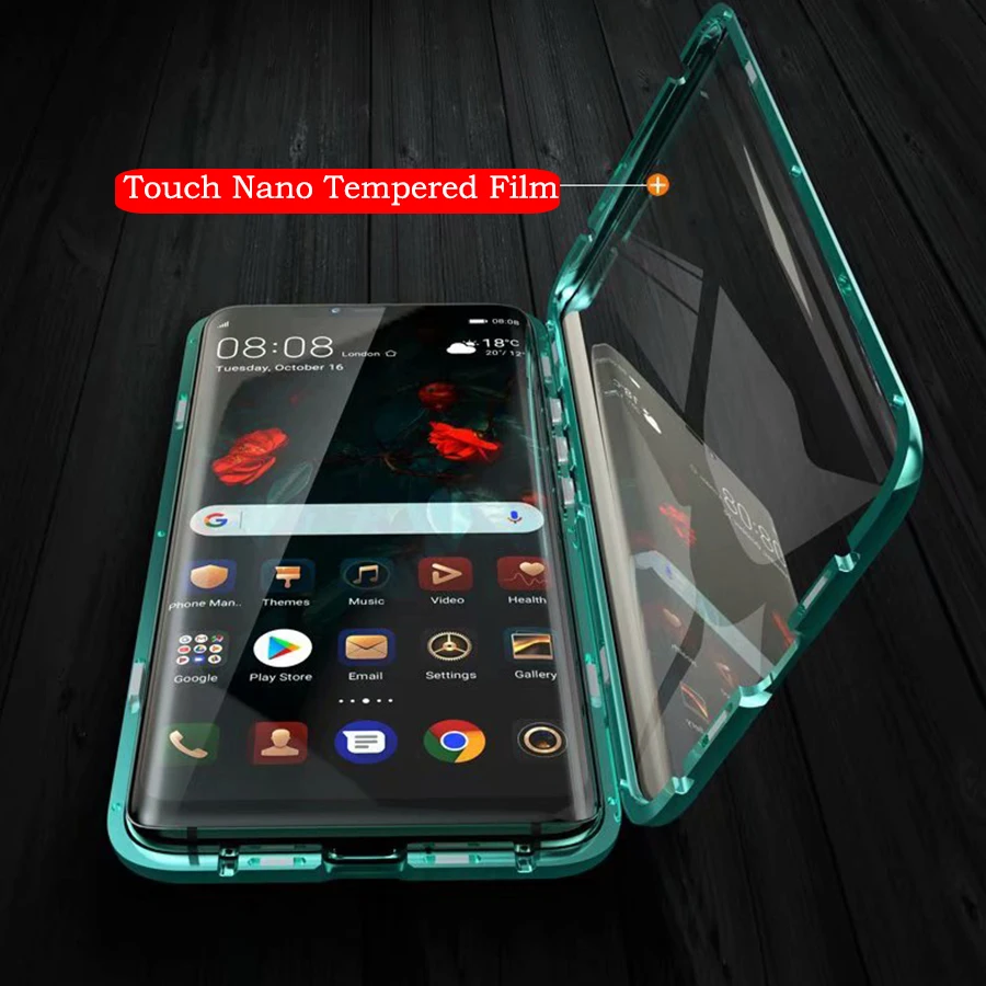 360 магнитный адсорбционный металлический чехол для Huawei Mate 20 Pro huwei Mate20 20pro funda