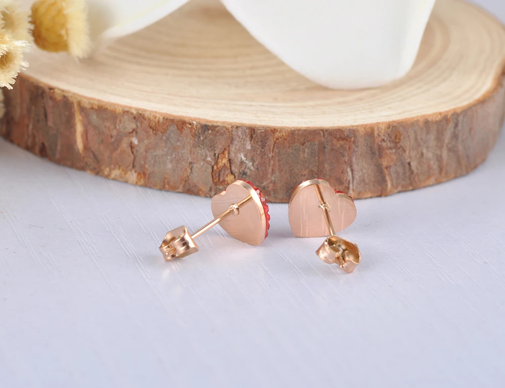 Женские Классические сережки гвоздики JeeMango свадебные из титановой стали с