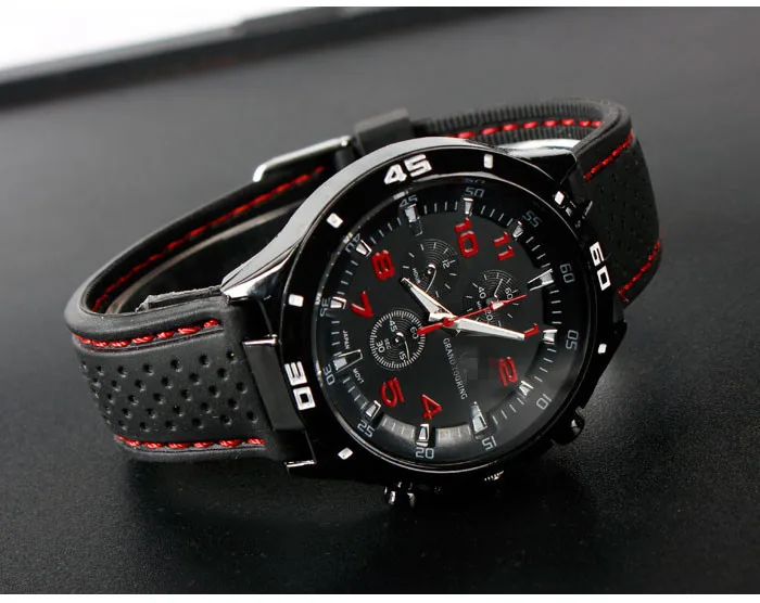 Fashion Luxury Brand Watches Men leather Band Quartz outdoor Sport Watch Chronograph Wrist Clock montre femme | Наручные часы