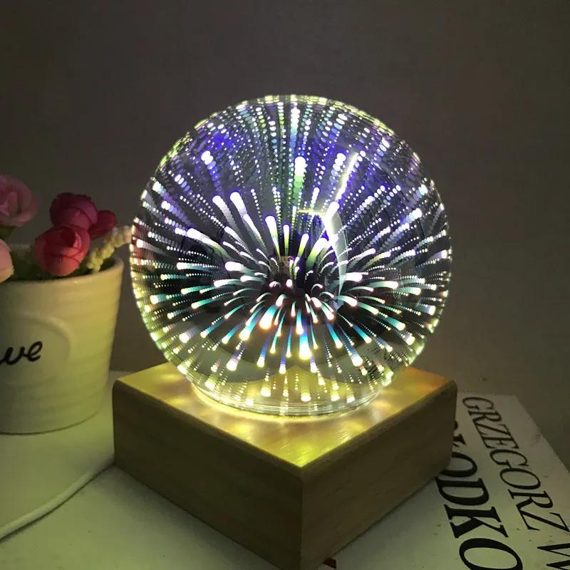 AIMIHUO 3D стеклянная крышка настольная лампа небесная Лунная волшебный
