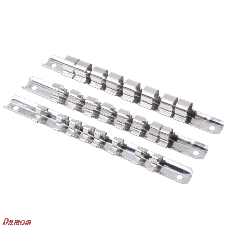 Держатель для гнезда 1/4 &quot3/8&quot 1/2 &quotс 8 зажимами на рельсе органайзер хранения