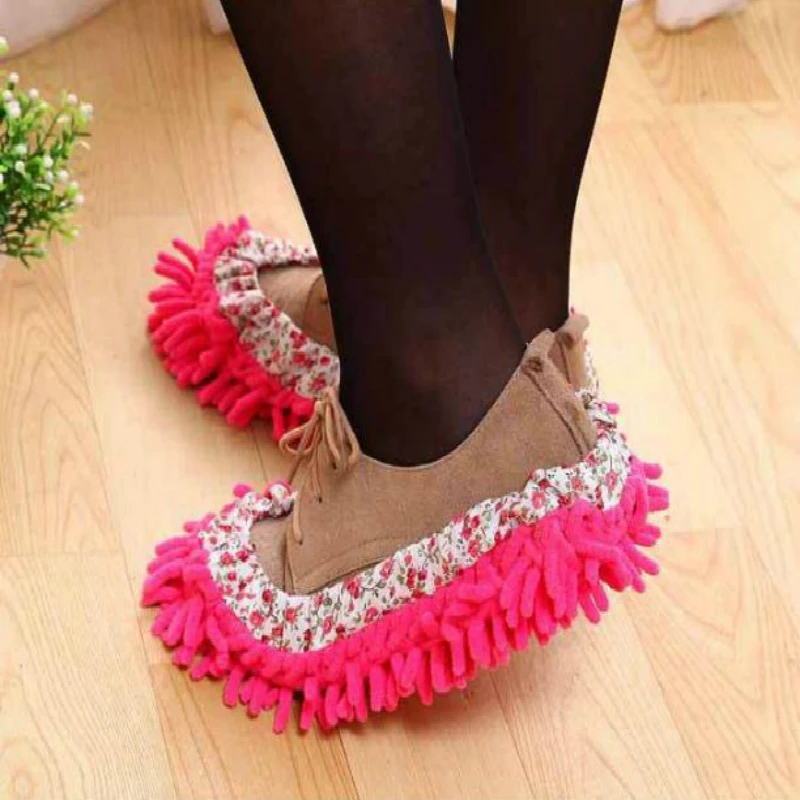 1 pair Multifunction Floor Dust Cleaning Slippers Lazy Mopping Mop Caps House Home Clean Cover Wipe | Дом и сад