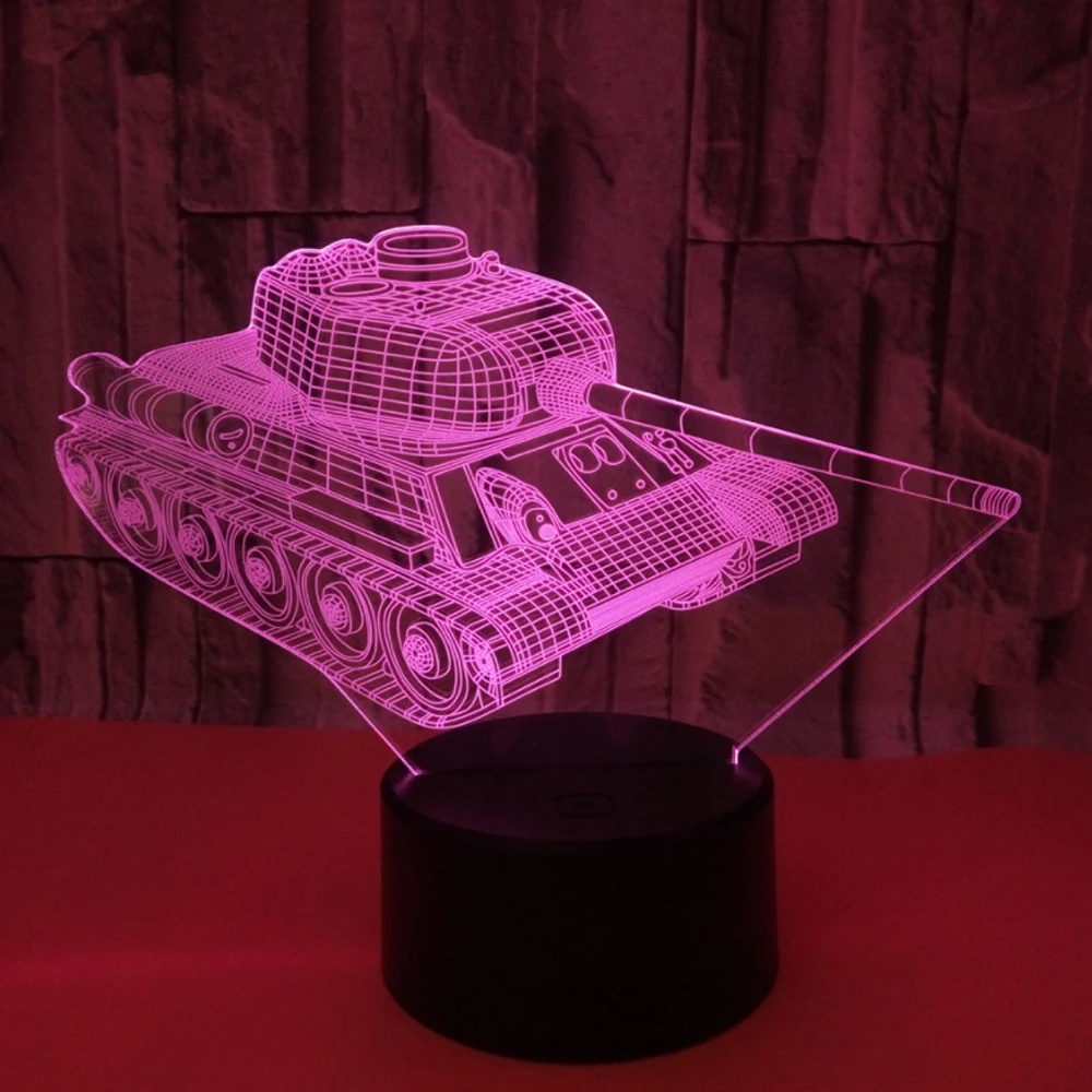 Дистанционное сенсорное управление 3D светодиодные ночные светильники 7 видов