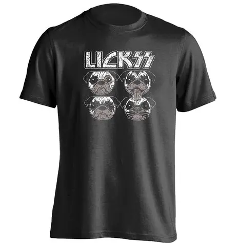 Lickss Мопс поцелуй составляют мужские и женские персонализированные футболка