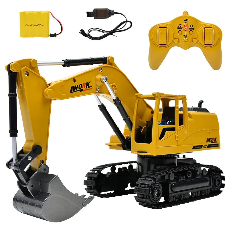 8CH Моделирование RC экскаватор игрушки с музыкой и светильник детские мальчики