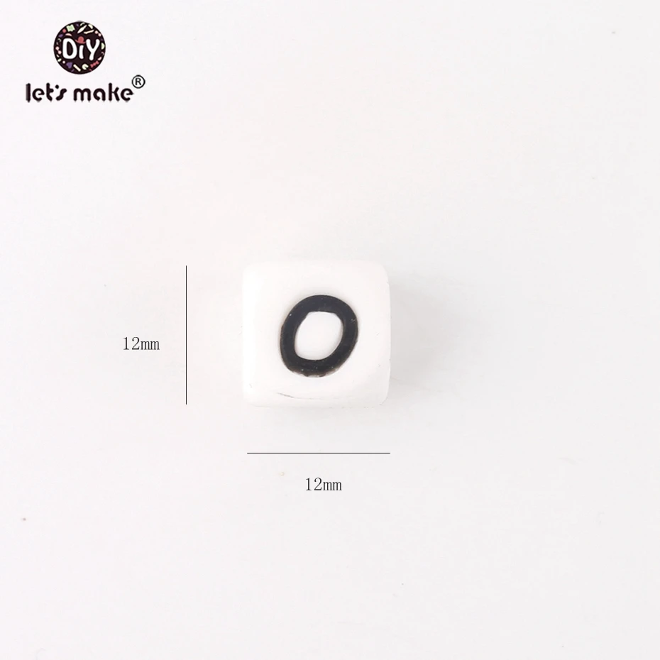 Let's make-Cuentas digitales de silicona de grado alimenticio, cuentas en 10 n&uacute;meros, collar de dentici&oacute;n de silicona sin BPA, cuentas de joyer&iacute;a, 20 Uds.-5