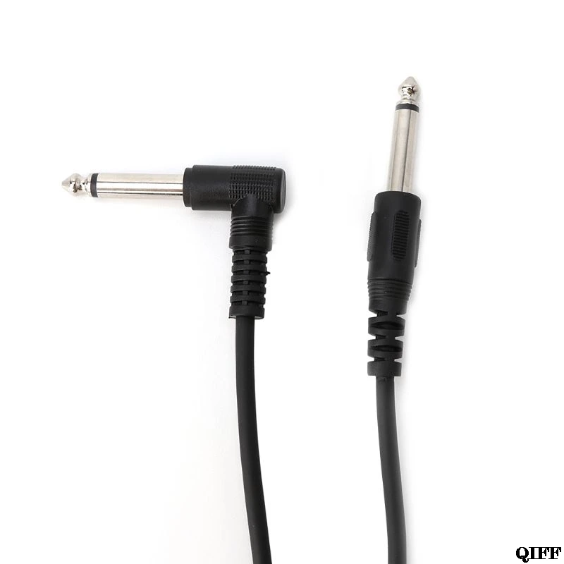 

3M/10 Feet Instrument Guitar Audio Cable 6.35mm Straight To Right Angle Plug