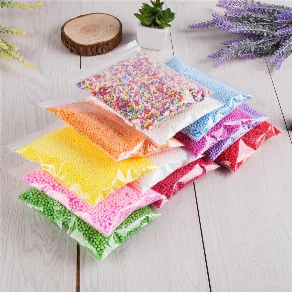 Красочные шарики для слаймов пенопластовые товары похудения мяч крошечный снег