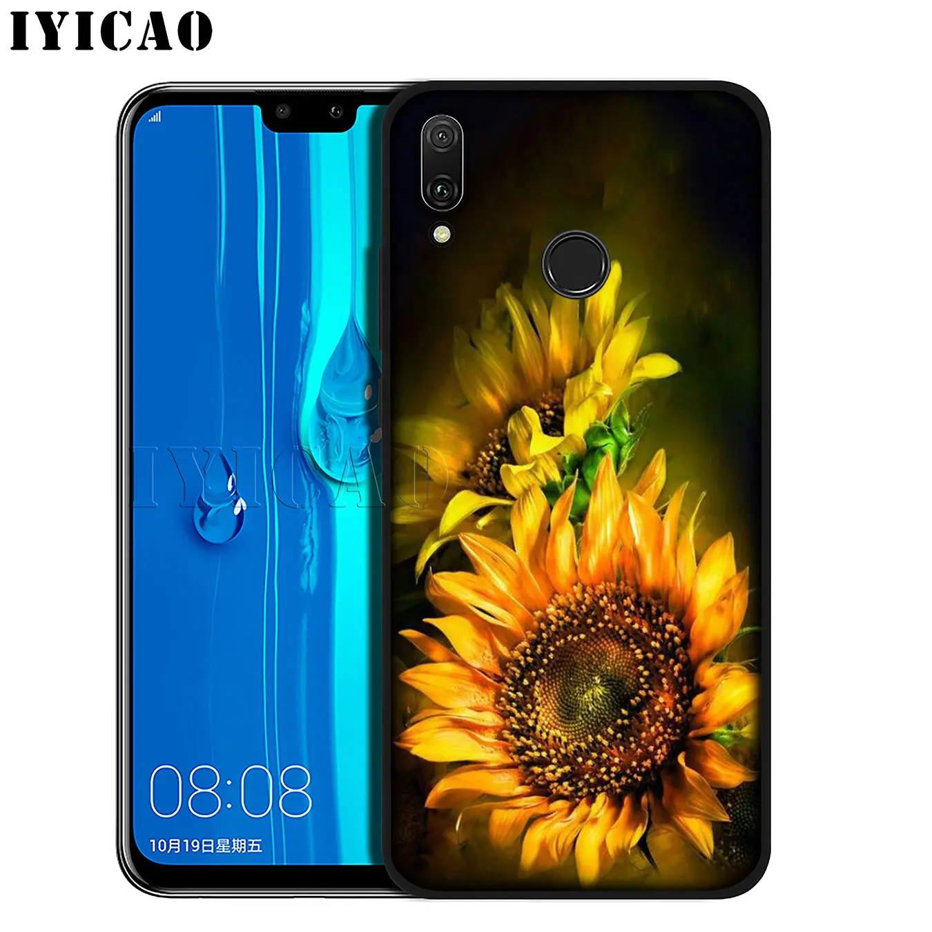 IYICAO Sunflower Flower Painted Cover Colourful Soft Case for Huawei Mate 30 20 10 Pro Nova 5I 5T 5 4 4E 3i 3 2i Lite Smart |