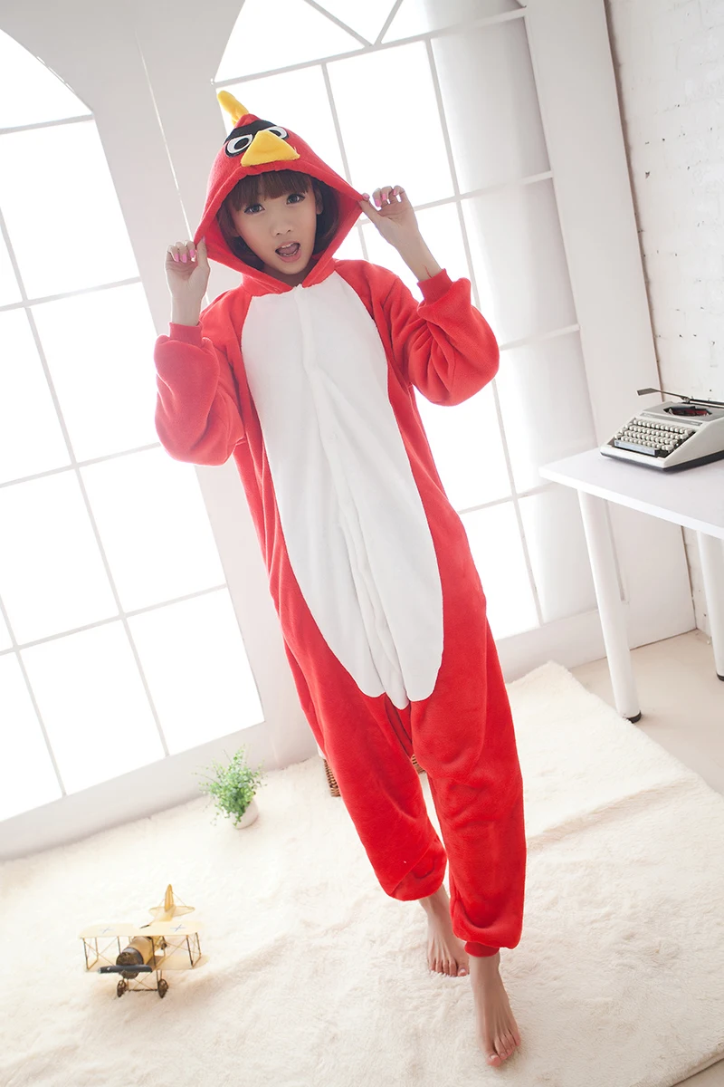 Фланелевые пижамы Red Bird Комбинезоны для взрослых Детская Пижама с животными