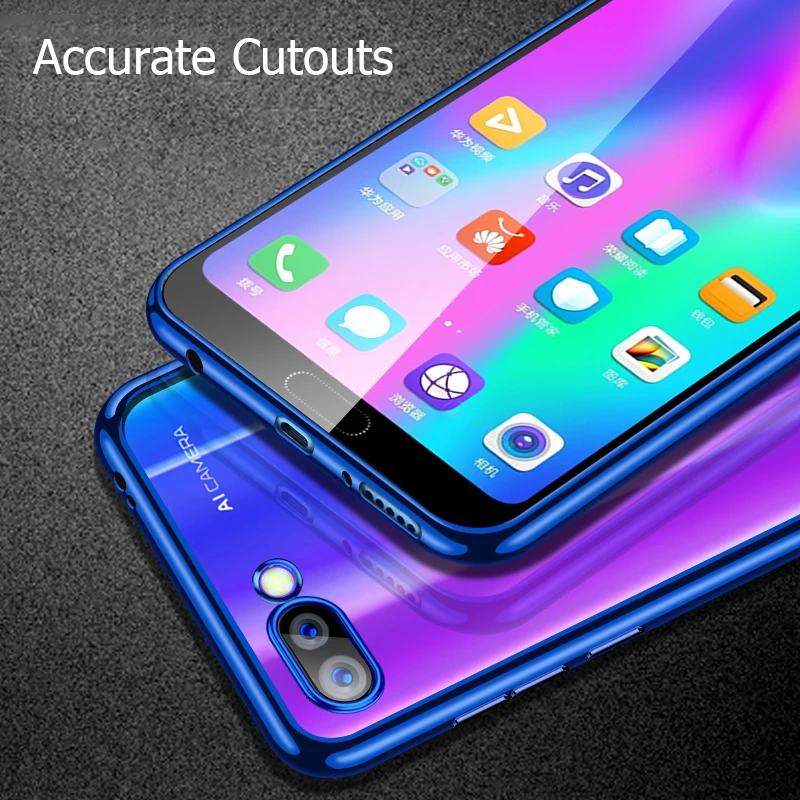 Мягкий прозрачный чехол с лазерным покрытием для Huawei Honor 10 Lite 10i|Бамперы| |
